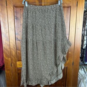 NEW BTFBM Asymmetrical Ruffle Hem Flowy Maxi Skirt Fairycore Whimsical